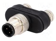 Adapter; M12 male,M8 female x2; A code-DeviceNet / CANopen MOLEX