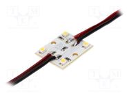 LED; white warm; 0.48W; 12VDC; 21lm; 120°; No.of diodes: 4; 27x22mm OPTOFLASH