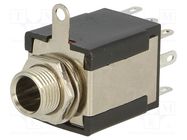 Connector: Jack 6,3mm; socket; stereo,changeover contacts; 10mm NINIGI