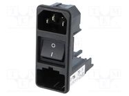 Connector: AC supply; socket; male; 10A; 250VAC; IEC 60320; C14 (E) SCHURTER