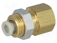 Push-in fitting; threaded,straight; -1÷10bar; brass; -5÷60°C SMC