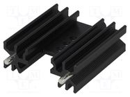 Heatsink: extruded; H; TO220; black; L: 38mm; W: 34.5mm; H: 12.5mm STONECOLD