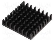 Heatsink: extruded; black; L: 31mm; W: 31mm; H: 6mm; aluminium FISCHER ELEKTRONIK