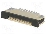 Connector: FFC/FPC; horizontal; PIN: 9; top contacts,ZIF; SMT; 0.5A 