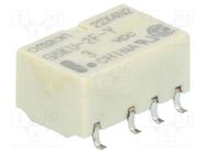 Relay: electromagnetic; DPDT; Ucoil: 3VDC; Icontacts max: 1A; G6K OMRON Electronic Components