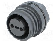 Connector: circular; socket; female; PIN: 2; EXPlora; nickel plated BULGIN