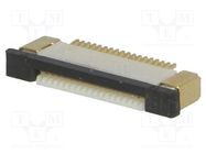 Connector: FFC/FPC; horizontal; PIN: 18; top contacts,ZIF; SMT 