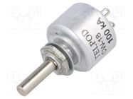 Potentiometer: shaft; single turn; 100kΩ; 1W; ±20%; 4mm; linear; THT TELPOD