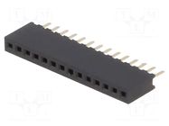 Connector: pin strips; socket; female; PIN: 14; straight; 1A; THT CONNFLY