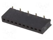 Connector: pin strips; socket; female; PIN: 10; straight; 1A; SMT CONNFLY