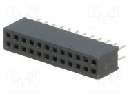 Connector: pin strips; socket; female; PIN: 24; straight; 1.27mm CONNFLY