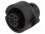 Connector: circular; socket; female; IP67; CA; PIN: 4(3+1); 3+PE HIRSCHMANN