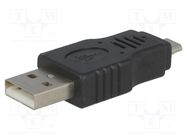 Adapter; USB 2.0; USB A plug,USB B micro plug; nickel plated VCOM