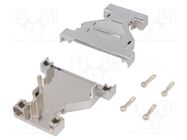 Enclosure: for D-Sub adapters; shielded; Locking: screws; silver 