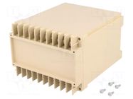 Enclosure: for DIN rail mounting; Y: 70mm; X: 100mm; Z: 112.6mm; ABS COMBIPLAST