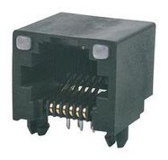 MODULAR CONN, R/A JACK, 6P6C, 1PORT, TH