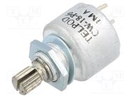 Potentiometer: shaft; single turn; 1MΩ; 1W; ±30%; 6mm; linear; THT TELPOD