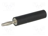 Adapter; 2mm banana; 10A; 70VDC; black; nickel plated; 35.5mm SCHÜTZINGER