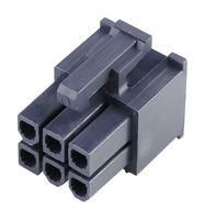 CONNECTOR HOUSING, RCPT, 6POS, 4.2MM