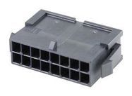 CONNECTOR HOUSING, PLUG, 16POS, 3MM