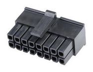 CONNECTOR HOUSING, RCPT, 16POS, 3MM