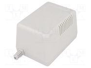 Enclosure: for power supplies; vented; X: 65mm; Y: 92mm; Z: 57mm; ABS 