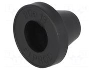 Grommet; Ømount.hole: 21mm; rubber; black; Panel thick: max.2mm ELPROD