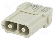 Connector: HDC; module; male; 40A; 1000V; Han-Modular®; PIN: 2 HARTING
