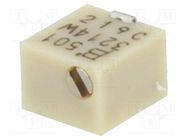 Potentiometer: mounting; vertical,multiturn; 500Ω; 250mW; SMD BOURNS