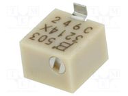 Potentiometer: mounting; vertical,multiturn; 50kΩ; 250mW; SMD BOURNS