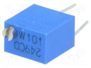 Potentiometer: mounting; vertical,multiturn; 100Ω; 250mW; ±10% BOURNS