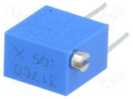 Potentiometer: mounting; vertical,multiturn; 500Ω; 250mW; ±10% BOURNS