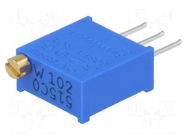 Potentiometer: mounting; multiturn; 1kΩ; 500mW; THT; ±10%; linear BOURNS