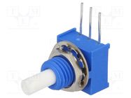 Potentiometer: shaft; single turn; 200kΩ; ±20%; 0.25W; linear; THT BOURNS