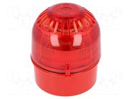 Signaller: lighting-sound; 17÷60VDC; siren,blinking light; LED KLAXON SIGNALS