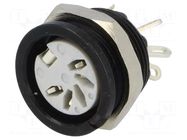 Connector: DIN; socket; female; PIN: 5; 180°; soldering; 34V; 2A; 10mΩ DELTRON
