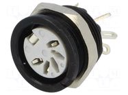 Connector: DIN; socket; female; PIN: 5; 180°; soldering; 34V; 2A; 10mΩ DELTRON
