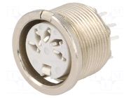 Connector: DIN; socket; female; PIN: 5; 180°; THT; 34V; 2A; 10mΩ DELTRON