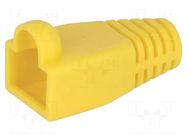 RJ45 plug boot; 6mm; yellow CONEC