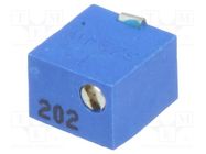 Potentiometer: mounting; vertical,multiturn; 2kΩ; 250mW; SMD; ±10% SR PASSIVES