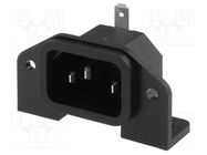 Connector: AC supply; socket; male; 10A; 250VAC; IEC 60320; THT BULGIN