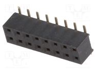 Connector: pin strips; socket; female; PIN: 16; vertical; 2mm; SMT NINIGI