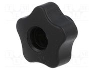 Knob; Ø: 32mm; Int.thread: M6; 12mm; H: 23mm; technopolymer PP ELESA+GANTER