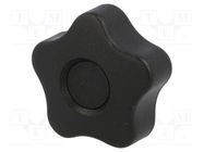 Knob; Ø: 40mm; Int.thread: M8; 18mm; H: 27mm; technopolymer PP ELESA+GANTER