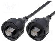 Patch cord; 5m; RJ45 plug,both sides; IP68 BULGIN