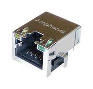 RJ45 CONN, R/A JACK, 8P8C, 1PORT, TH