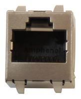 RJ45 CONN, JACK, 8P8C, 1PORT, TH