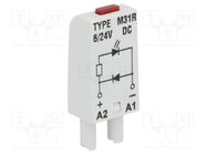 Module protecting; socket; Indication: LED; 6VDC,24VDC 