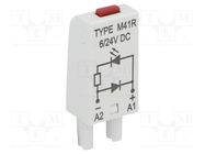 Module protecting; socket; Indication: LED; 6VDC,24VDC 