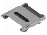 Connector: for cards; microSD; with hinged cover; SMT; reel; 500V 